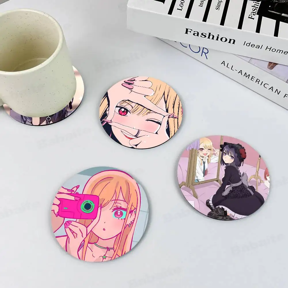 My Dress Up Darling M-Marin Kitagawa Coaster Wooden Drink Tray Suitable for Restaurants and Coffee Shops Easy To Wash and Clean