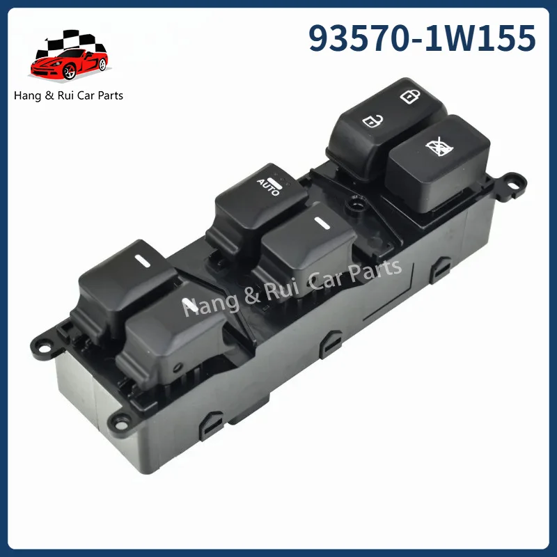 Bouton de commande de lève-vitre électrique côté conducteur avant gauche pour Kia Rio (4 portes) 2012-2015 93570-1W155