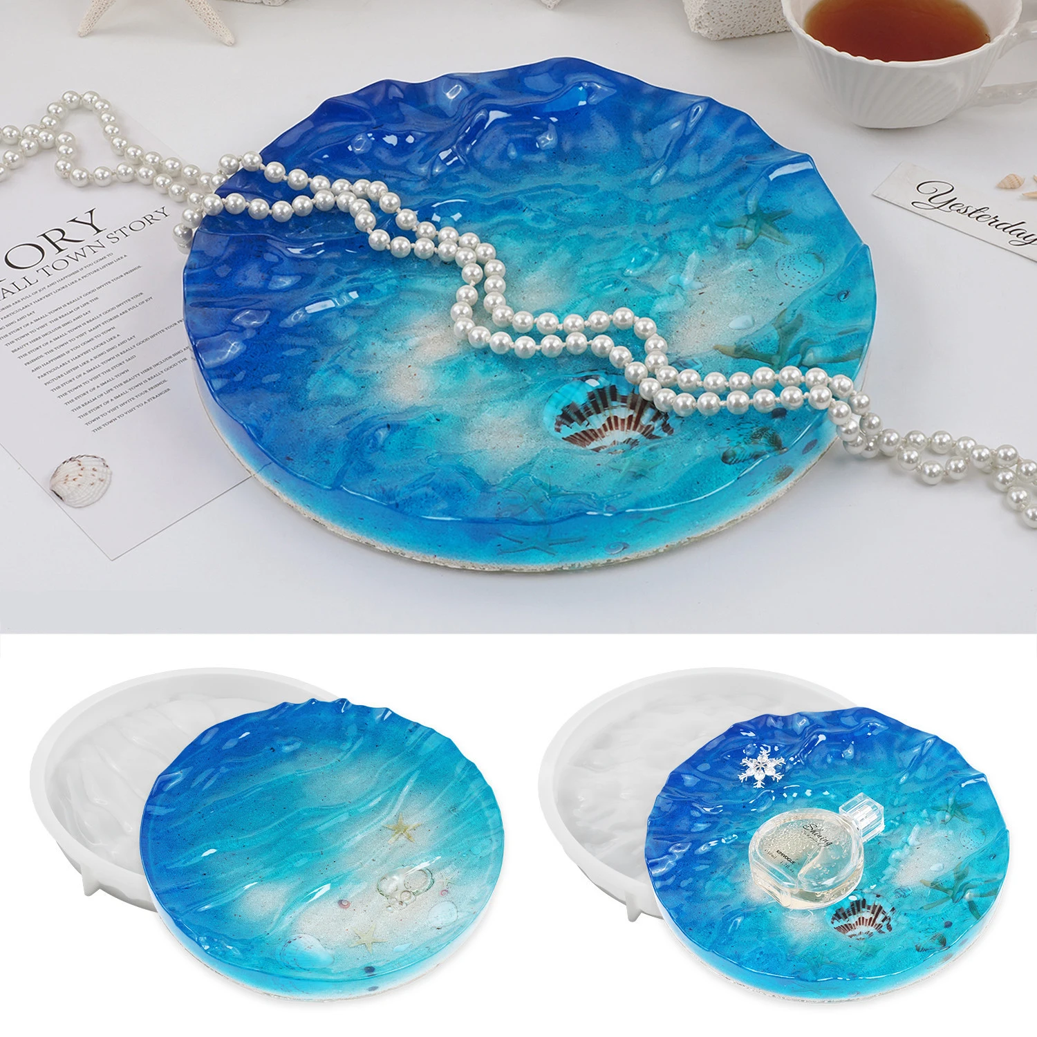 Resin Ocean Wave Mold - Sea Wave Tray Crystal Epoxy Resin