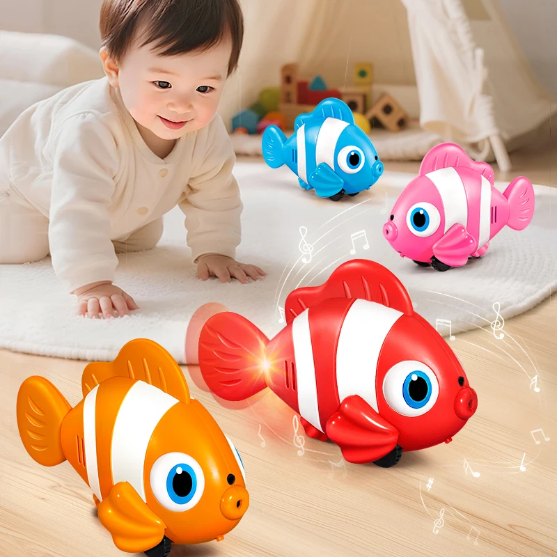 Electronic Robot Fish Crawling for Baby Moving Dancing Pet Toy Girl Interactive Game Development Education Children 3 Year Gifts