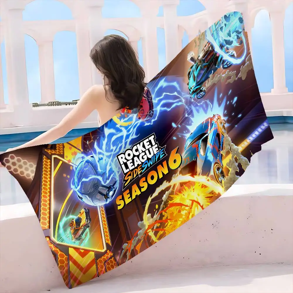 R-Rocket L-League Game Beach Towel Colorful Bath Towels for Girl Microfiber Quick Dry Custom Sand Free Beach Yoga Spa Gym Pool