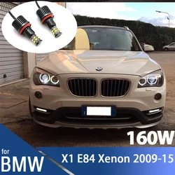 for BMW X1 E84 Xenon Headlight 2009-2015 Daytime light 160W/pair 6000K White color DRL LED Marker Light Angel Eyes Bulbs