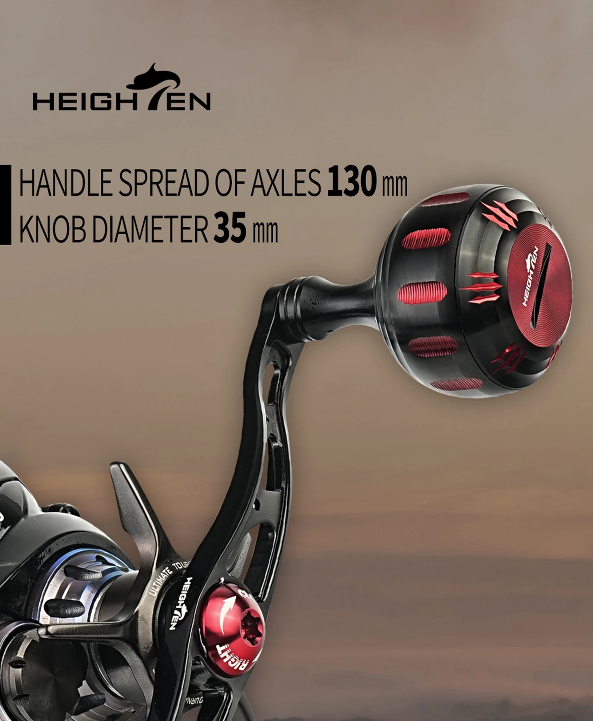 HEIGHTEN 130mm Axle Distance 35mm Knob - Double Handle Modification Accessories