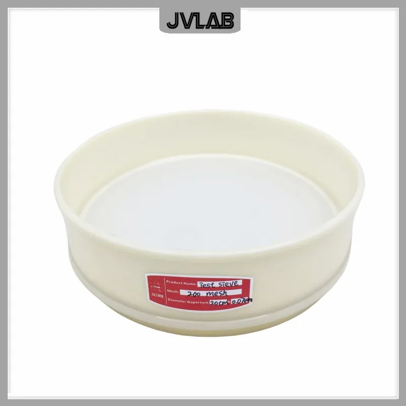 Plastic Sieve Standard Inspection Test Sampling Sieve Plastic (PVC) Frame Nylon Screen Diam. 20 cm Aperture 0.054 mm / 300 Mesh