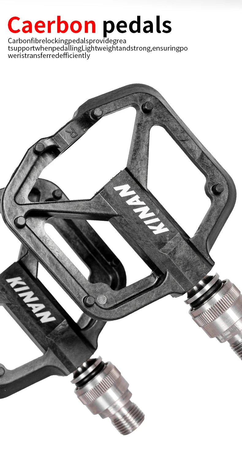 Carbon-Titan Schnellspann-Fahrradpedal LIGHTNESS 12 Rutschfeste Noppen, 4-Lager für Brompton Faltrad 180g/140g – Detail 5