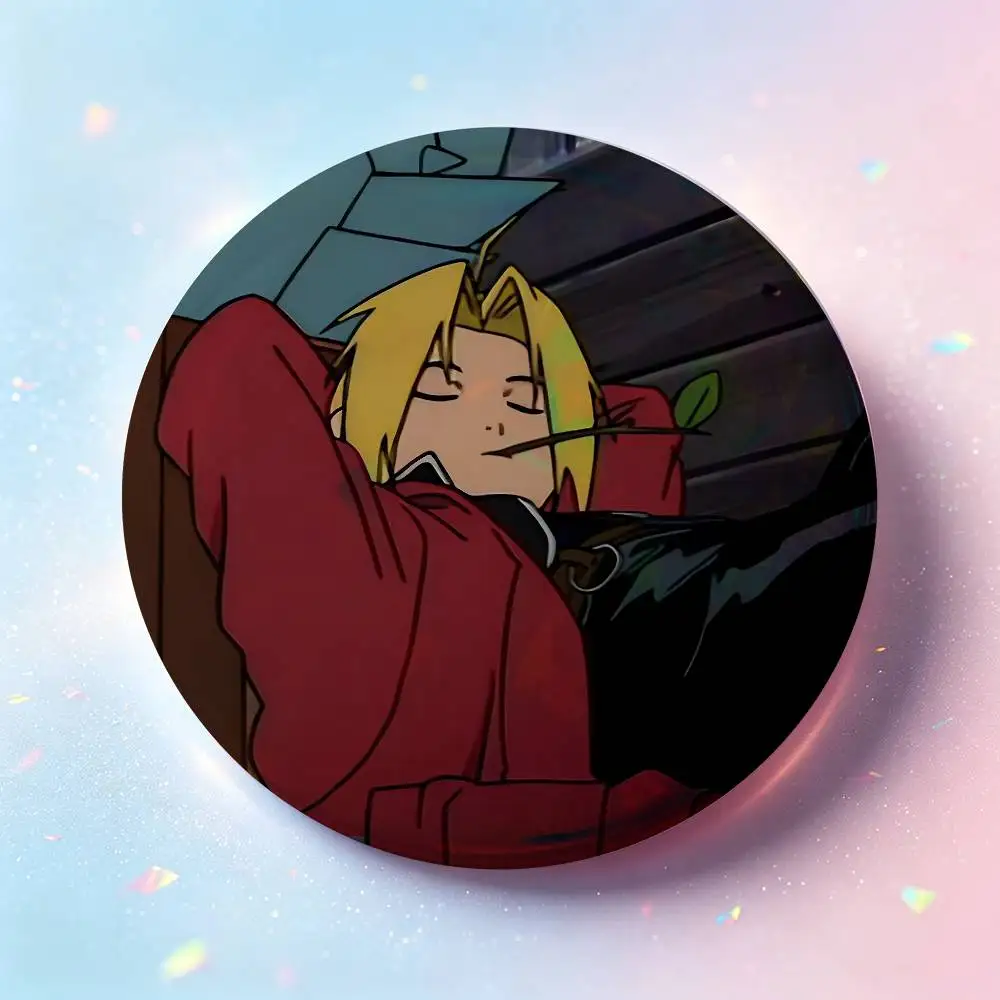 E-Edward E-Elric Custom Badges 75mm 44mm 25mm 32mm 58mm Hat Backpack Accessories Toys Collect Gifts Large