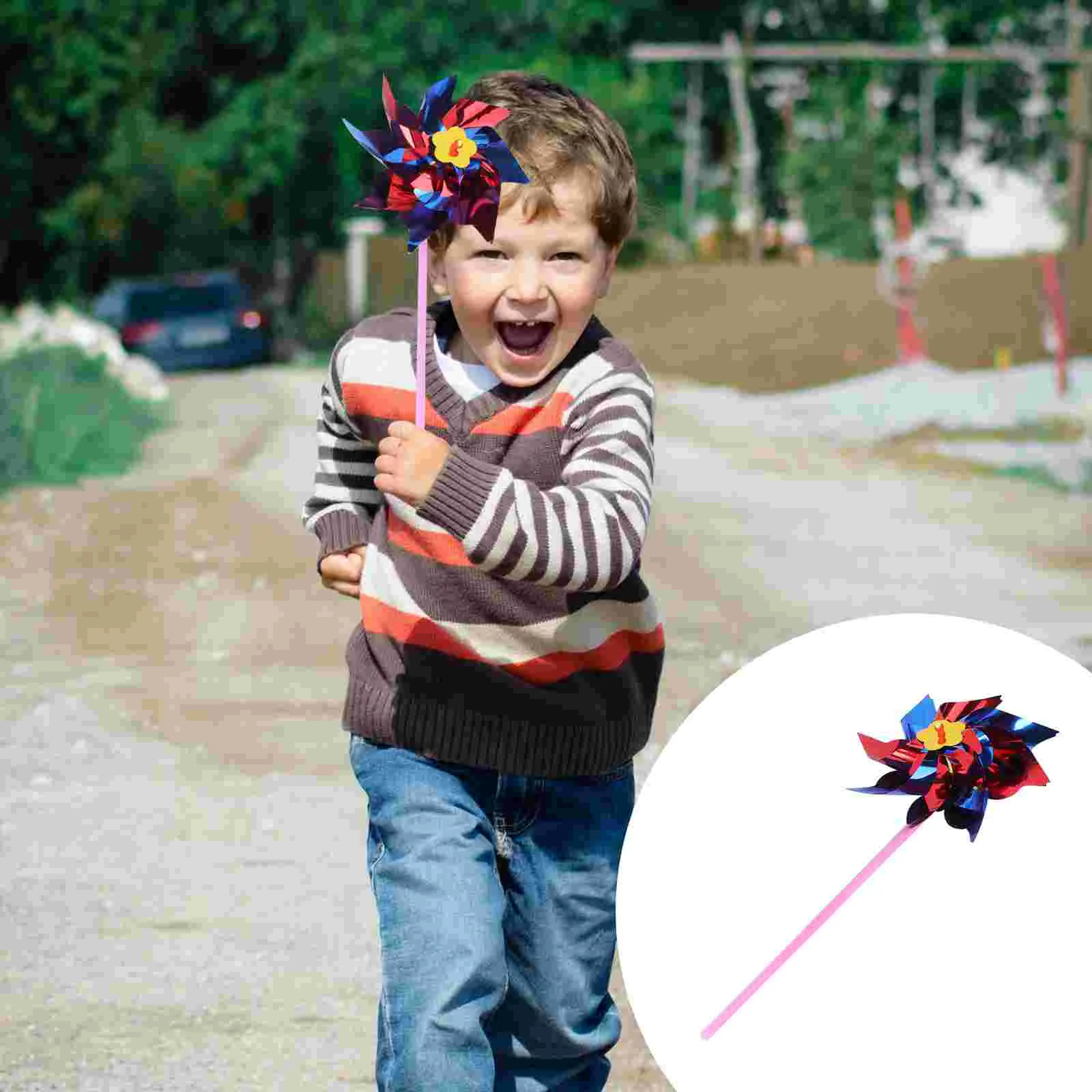 20 Pcs Garden Pinwheel Decoration Colorful DIY Windmill Small Toy Kids Playsets