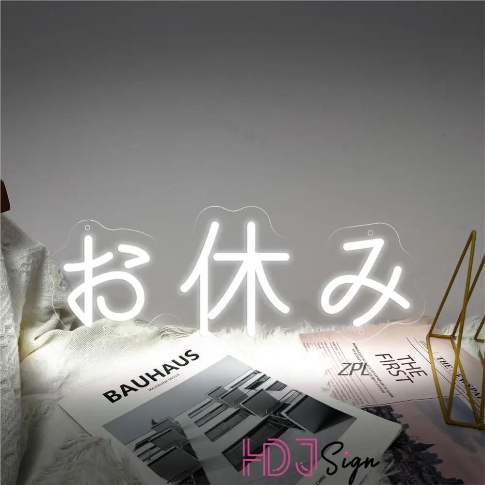 Custom Neon Sign Japanese Good night LED Light For Room Wall Decor Kawaii Girls Room Creative Lighting Decor Gift