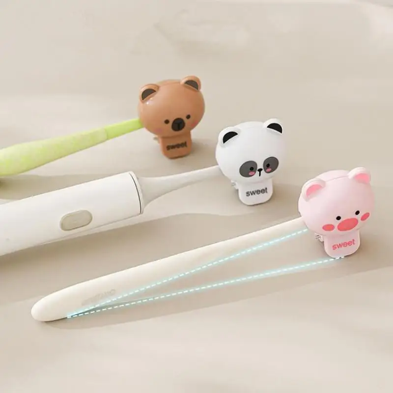 1Pc Cartoon Animals Toothbrush Head Cover Clips Portable Electric Toothbrush Dustproof Head Protector Cap Household Travel^..