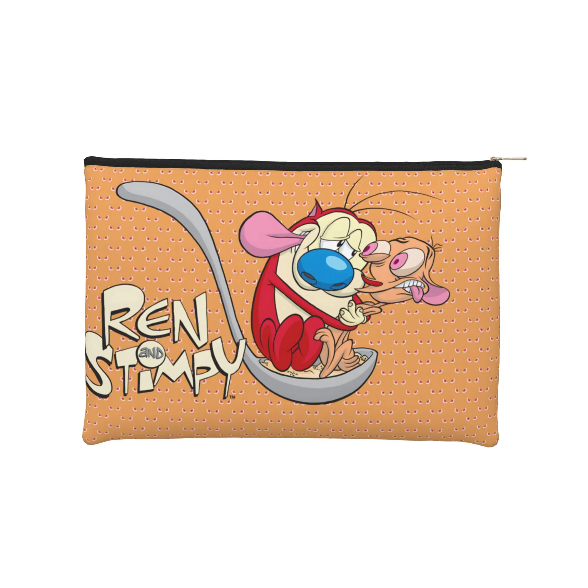 

Легкая косметичка Happy Happy Joy Joy (1 шт.) с молнией, несессер для туалетных принадлежностей Ren And Stimpy, сумка для умывания