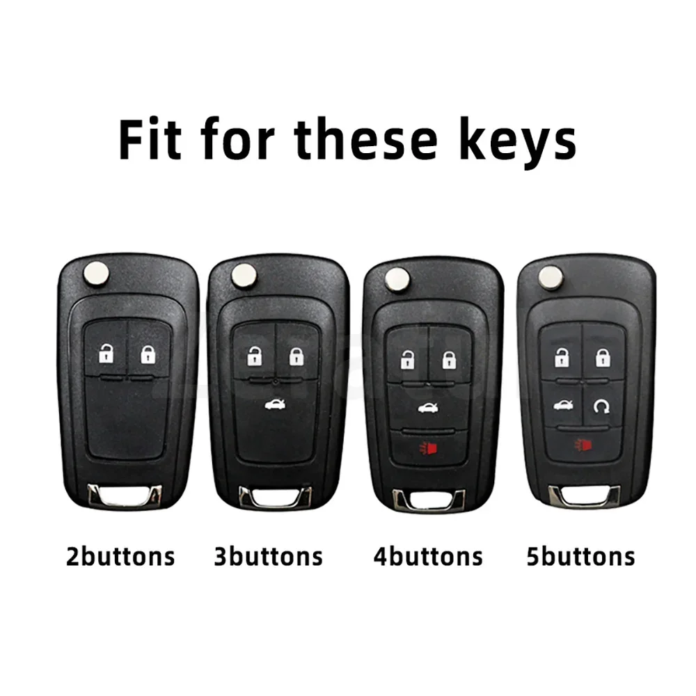 Auto For Chevy Equinox Malibu Impala Spark Sonic Camaro Cruze GMC Buick Terrain Encore Car Key Case Shell Fob Cover Keychain view 2