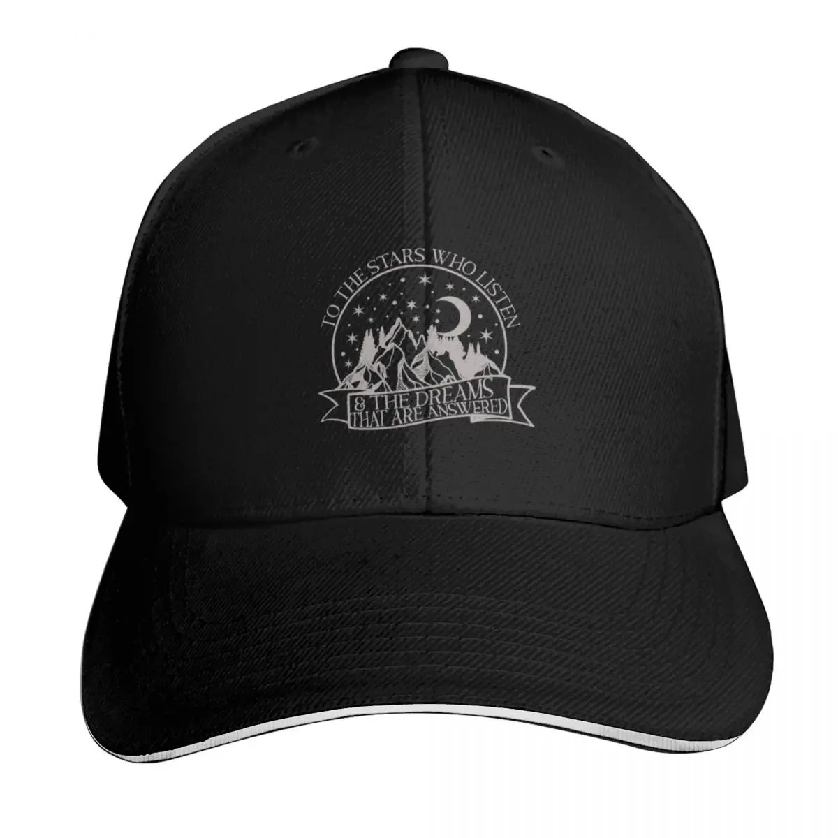 To the stars who listen and the dreams that are answered, Rhysand quote Baseball Cap Men Women Casual Summer Sport Sun Cap