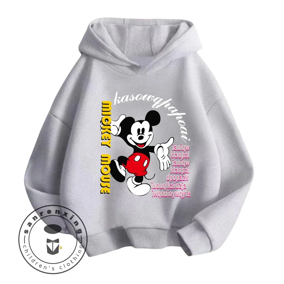 

2024 Mickey Mouse Card Street Style Cool Classic Niche Children's Cute Long Sleeved Hoodie Suitable for Fall and Winter Wear