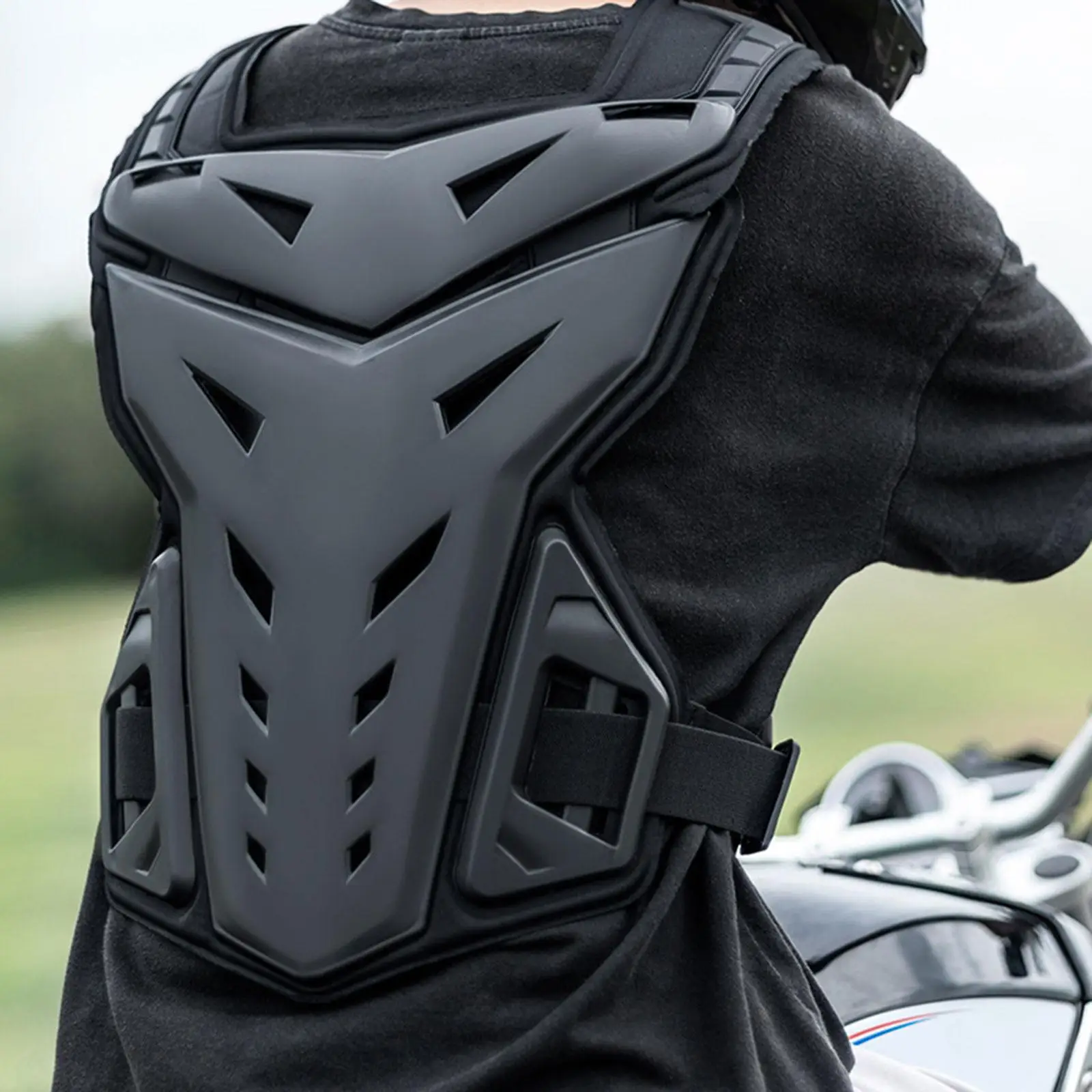 Impact Resistant Motorcycle Chest Guard Vest for Adults PP Shell Shock Absorbing Comfortable Quick Wear Motocross Riding