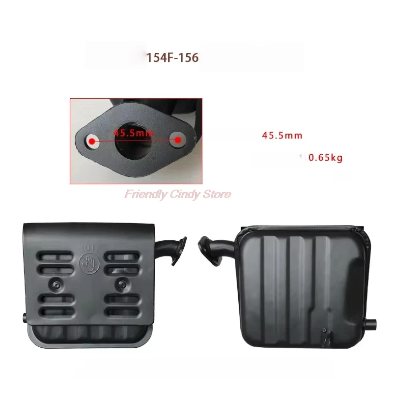 154F Exhaust Muffler  FOR 152F 156F 1KW 1.5KW GAS OLINE GENERATOR 1500 1800 Horizontal Engine Exhaust Pipe