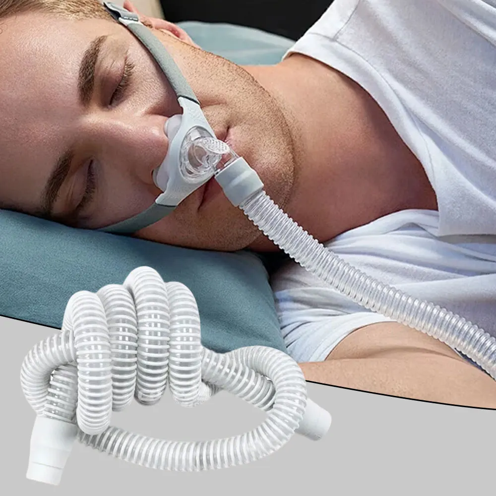 

For Sleep Apnea Snoring Shrink Tubing Flexible Hose Pipe Connect 6 Foot CPAP Tube with CPAP and Breathing Mask CPAP Apparatus