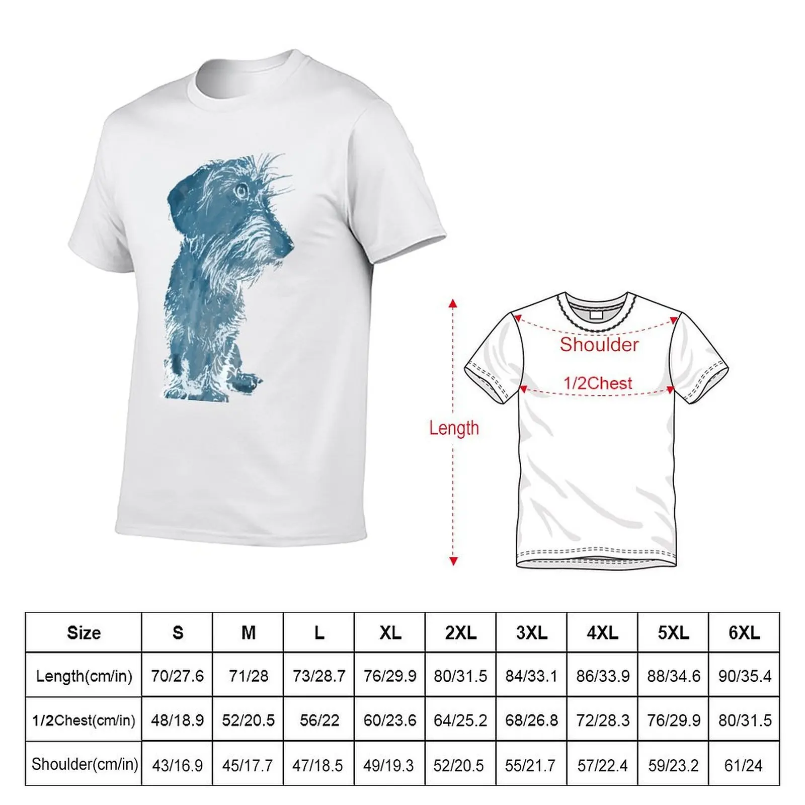 Dachshund - Rauhaardackel painted with watercolors T-Shirt t shirts designer t shirts with prints T-Shirt