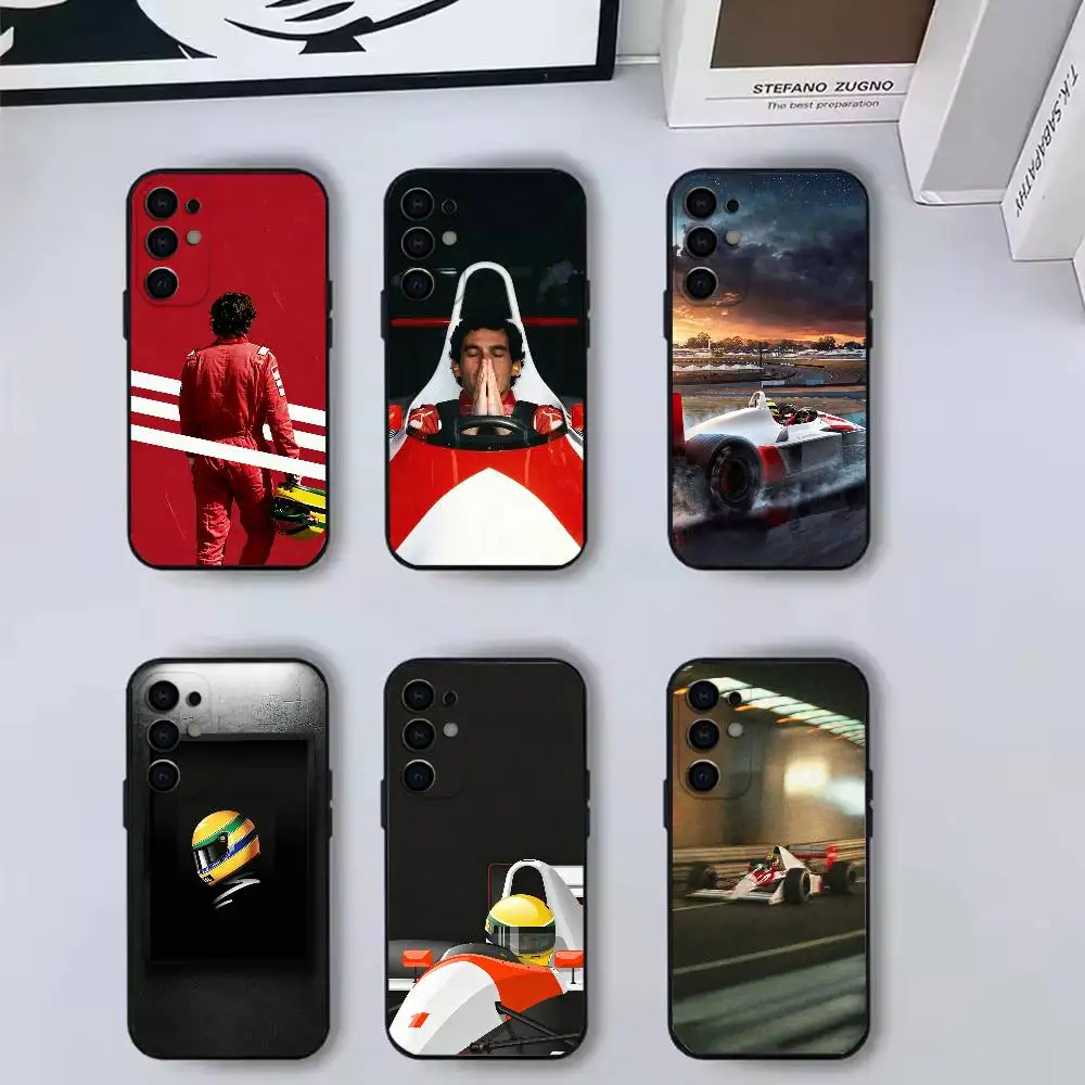 Racing Driver A-Ayrton S-Senna  Phone Case For Samsung S25,S24,S21,S22,S23,S30,Ultra,S20,Plus,Fe,Lite,Note,10,Black Cover