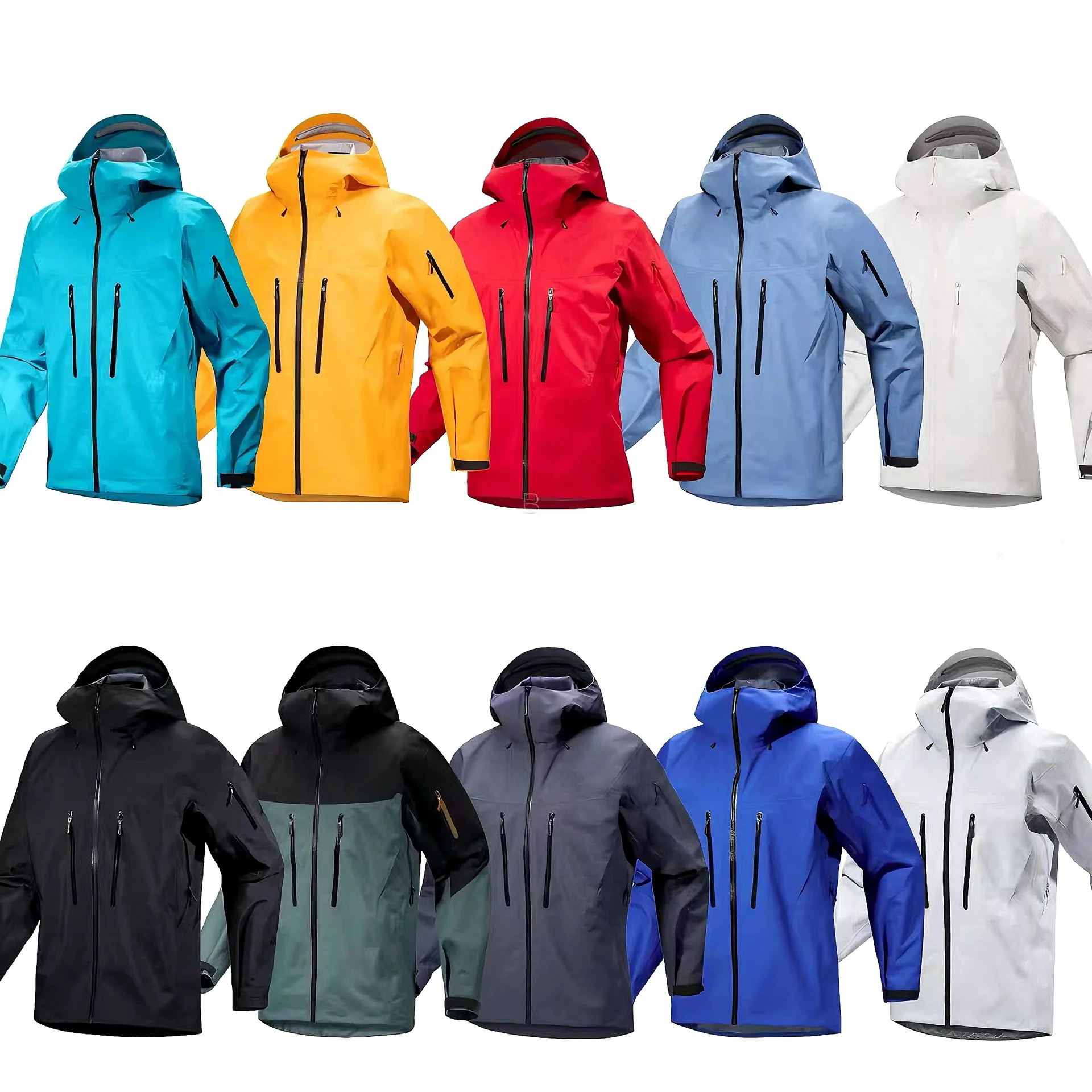 Chaqueta de concha dura para exteriores para hombre, abrigo impermeable transpirable con capucha para montañismo, esquí, Camping, ciclismo y trote, ropa deportiva de calidad