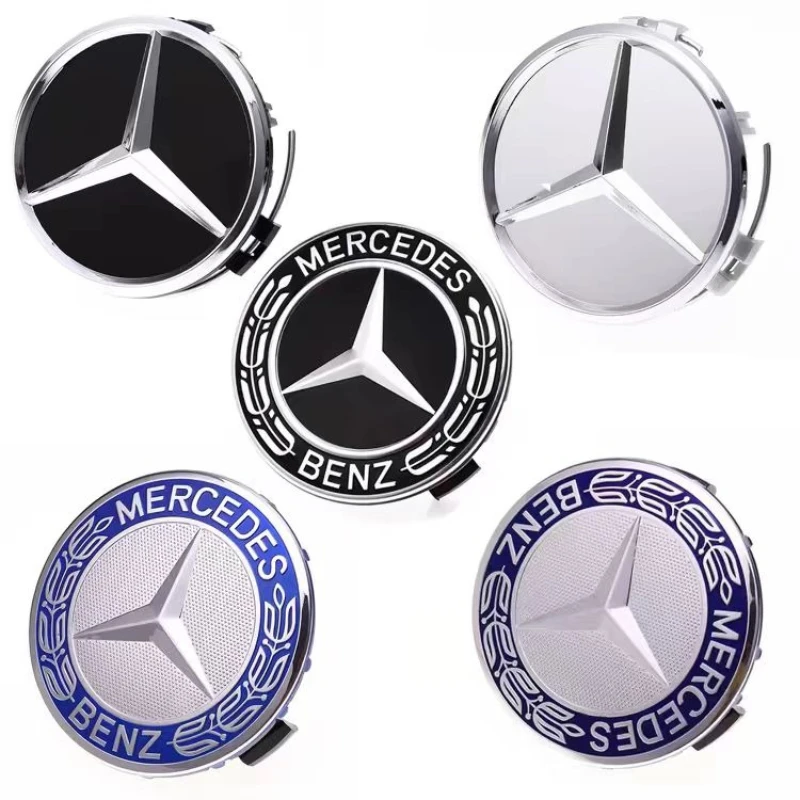 4 SZTUK 75 mm osłony piast kół samochodowych do Mercedes Benz W205 W204 W212 W211 W203 A/B/C/E/S Class C200L GLC GLK Akcesoria