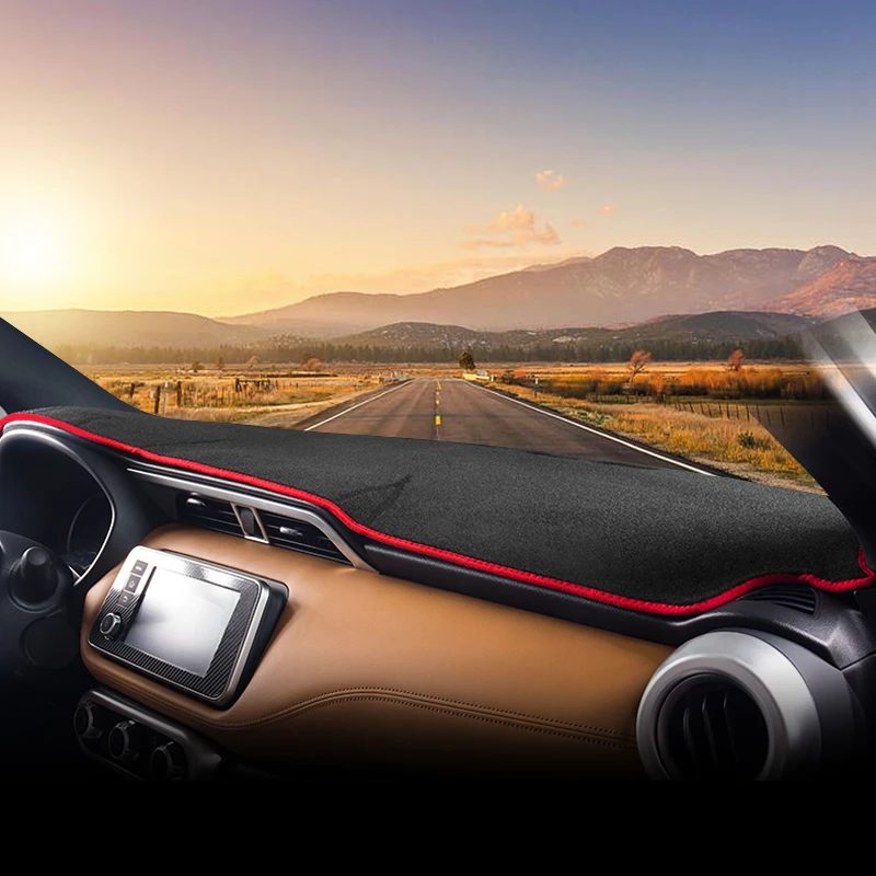 Car Dashboard Cover Pad For Nissan Kicks 2016-2024 Sunshade Protector Anti-UV Dash Mats Non-slip Pads Interior Accessories