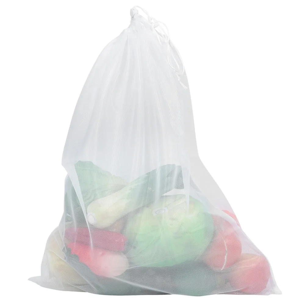 5PCS Fine Fiber Reusable Mesh Bag 15.75in × 23.62in Drawstring Closure Food Strainer Bag Nut Milk Bag Home Brewing
