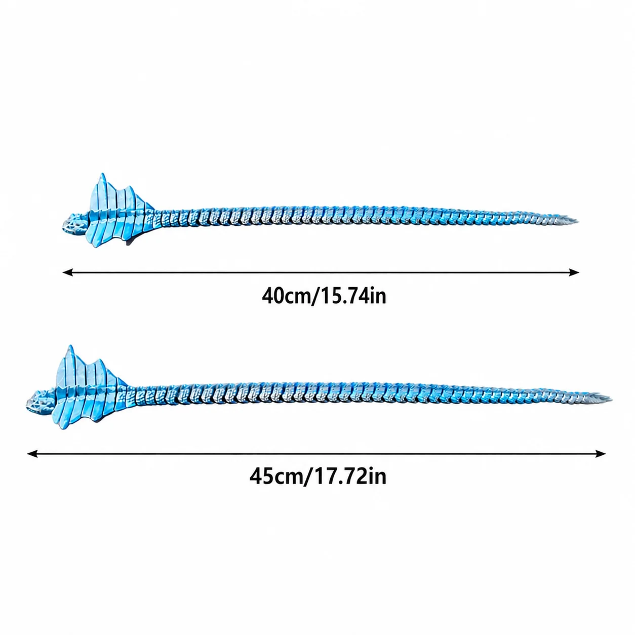 3D Printed Serpent Dragon Snake Movable Articulated Joints Simulation Viper Snake Figurine Desktop Ornament Christmas Gifts