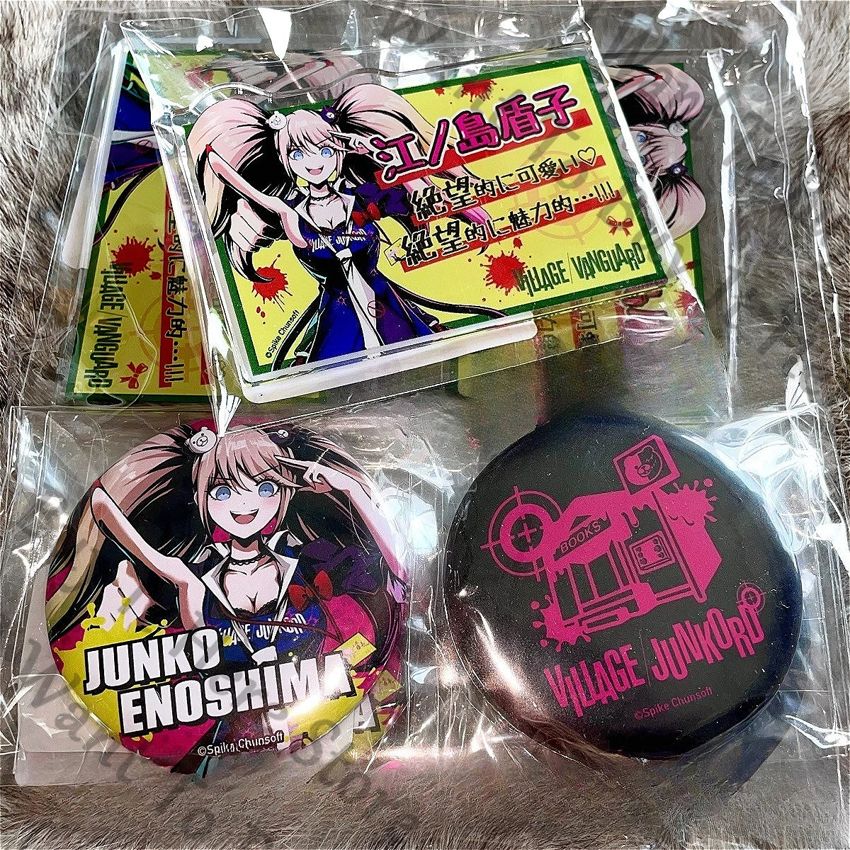 

Подлинная аниме Danganronpa Enoshima Junko, косплей, мультяшная акриловая бирка с именем, аксессуар, идентификационный значок, эмблема талисмана, орнамент, брошь, подарок