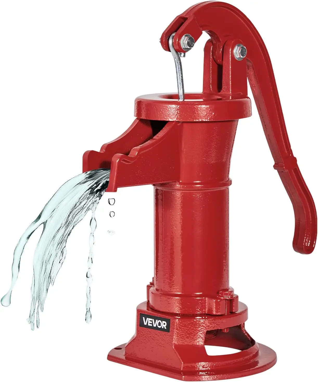 Well Hand Pitcher Pump, 25 ft Maximum Lift, Antique Cast Iron Manual Hand Water Pump, NPT 1-1/4 in Connection, Easy Installation
