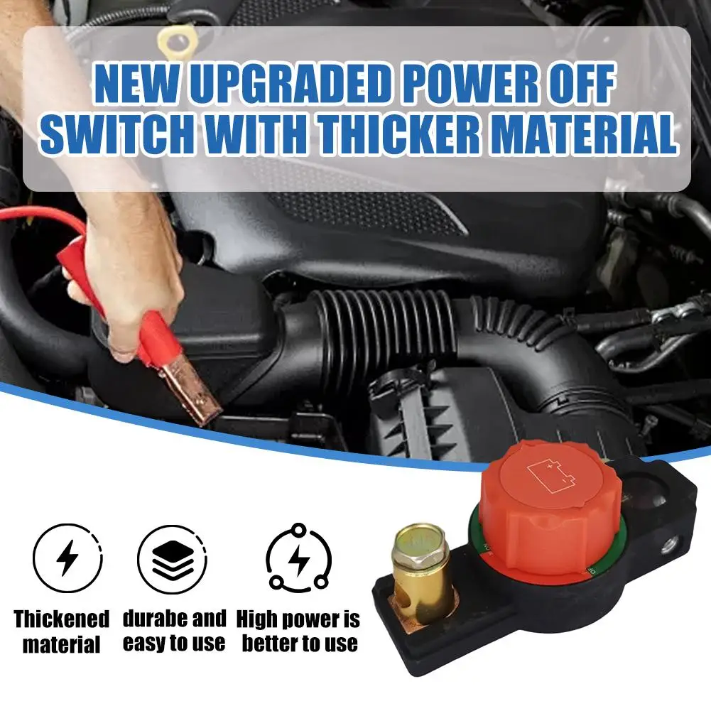 

Quick Disconnect Car Battery Button Heavy Duty Cut Power Anti-Leakage RV System 12V/24V Truck Switches, Control Off D0U9
