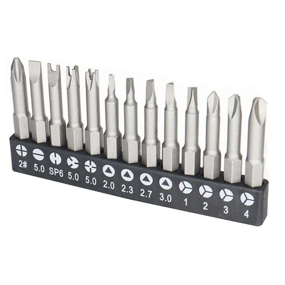 13pcs Special-shaped Screwdriver Bit PH2 U Y Shape Triangle 50mm Driver Bit For Electric Appliance Repairing Manual Tool Parts