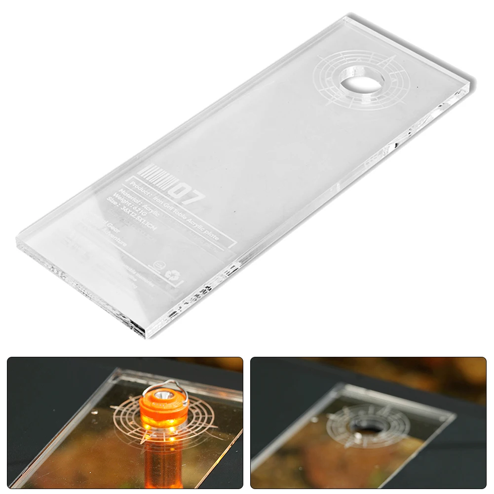 

0.5 Unit Clear Acrylic IGT Table Board Compatible with GZ Lamp Camping Table Board Outdoor Table Board IGT Table Accessories