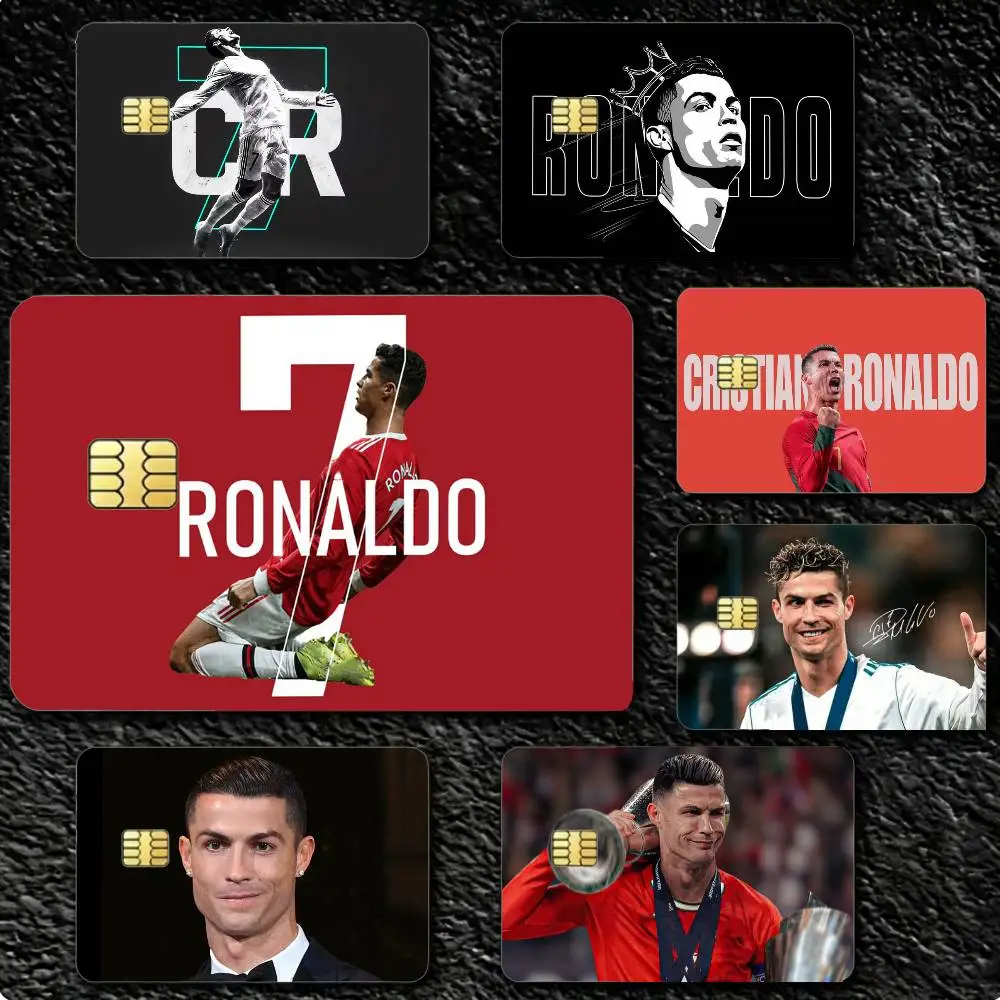 

Famous football players C-CR7 4pcs 1Set Card Stickers Small Waterproof Chip 4PCS Card Sticker Anti-Scratch