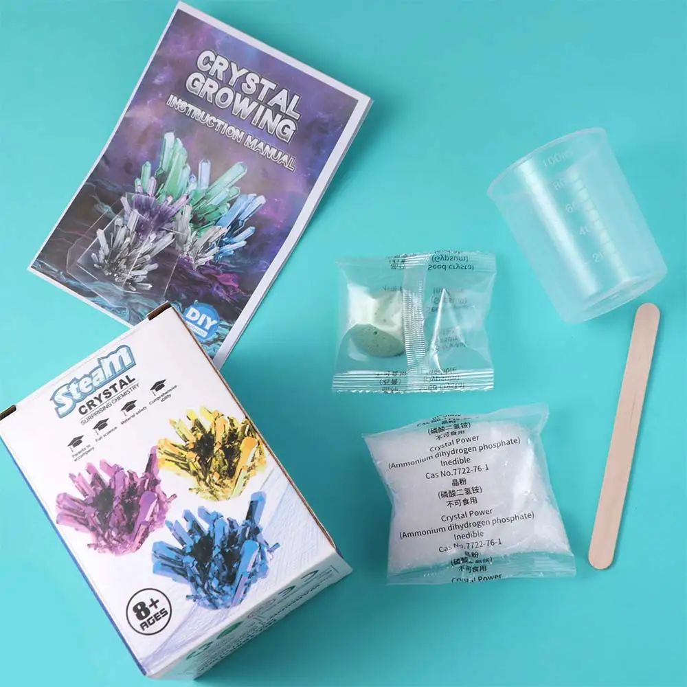 

Набор для выращивания кристаллов: Простой в использовании, с мешалками, для научных экспериментов, игрушка для творчества, формы для литья