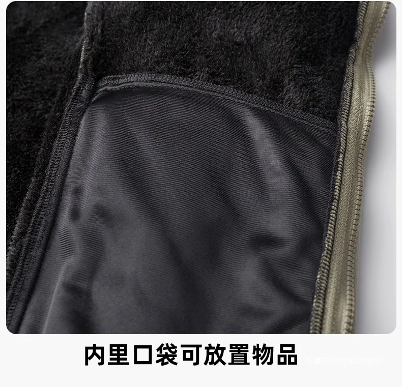 Men's Stand up Collar Fleece Jacket Thick Casual Wear Coat for Autumn Winter Comfortable Warm Stand up Collar Fleece Jacket