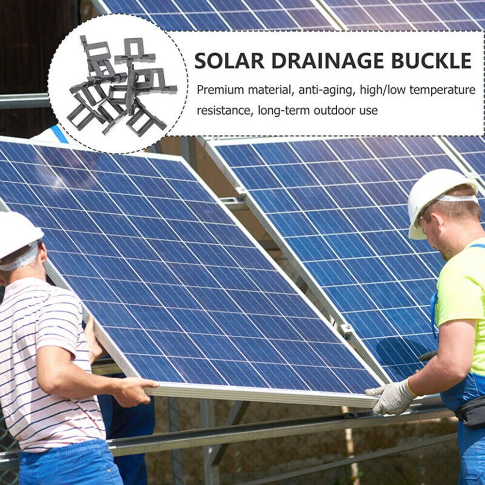 30PCS Solar Panel Mud Discharge Clip 30/35/40mm Solar Panel Clip Mud Removal Clip Water Drain Water Diversion Clip Photovoltaic