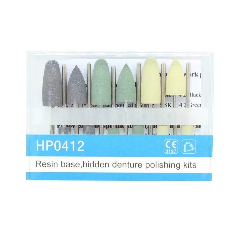 12PCS/Box Composite Polishing Kit for Low Speed Handpiece Contra Angle Ceramic Silicone Rubber Polishers Best Tools s