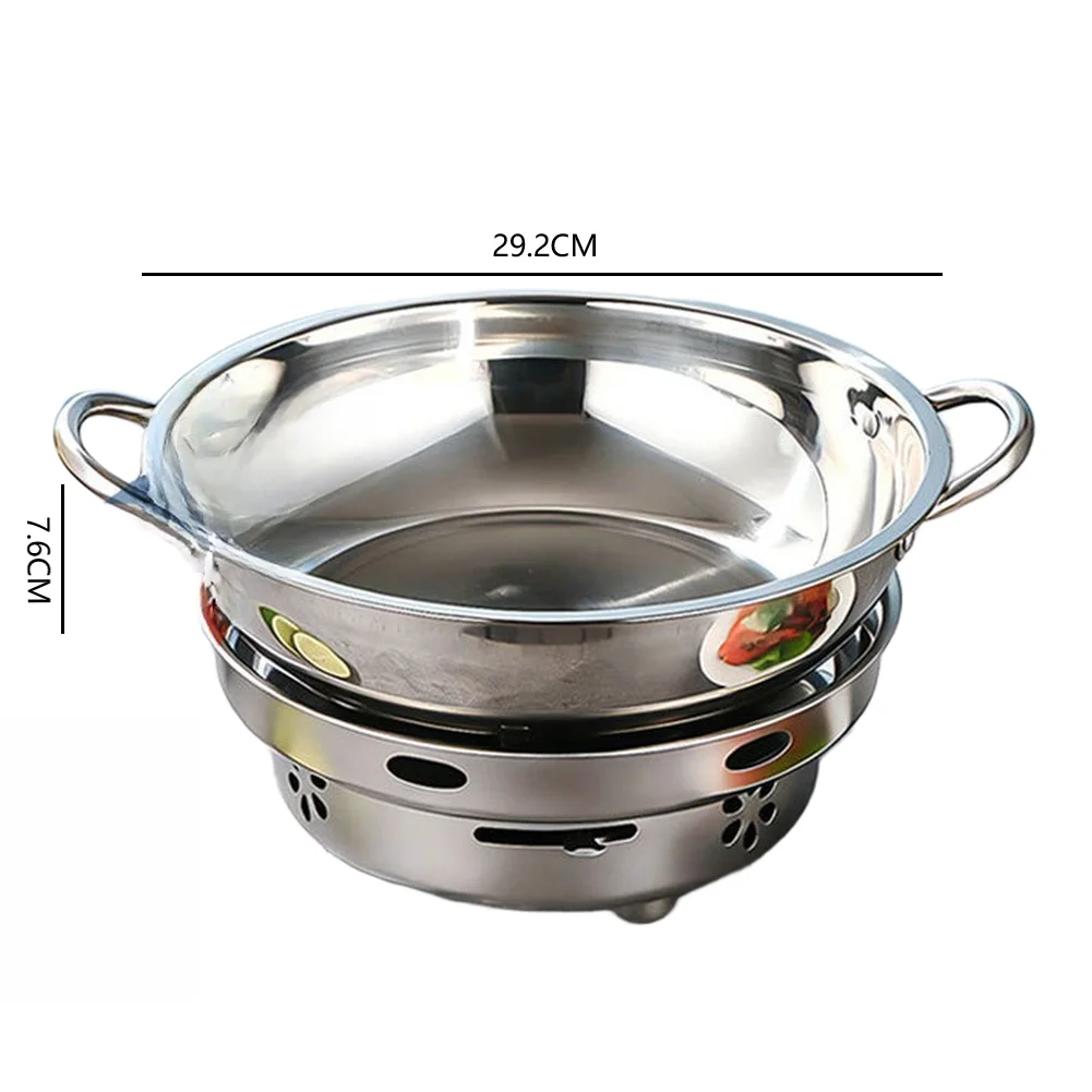 Stainless Steel Stove and Set for Camping Backpacking Picnics 2Pcs 3Pcs Dual Chamber Pot Prevents Broth Mixing