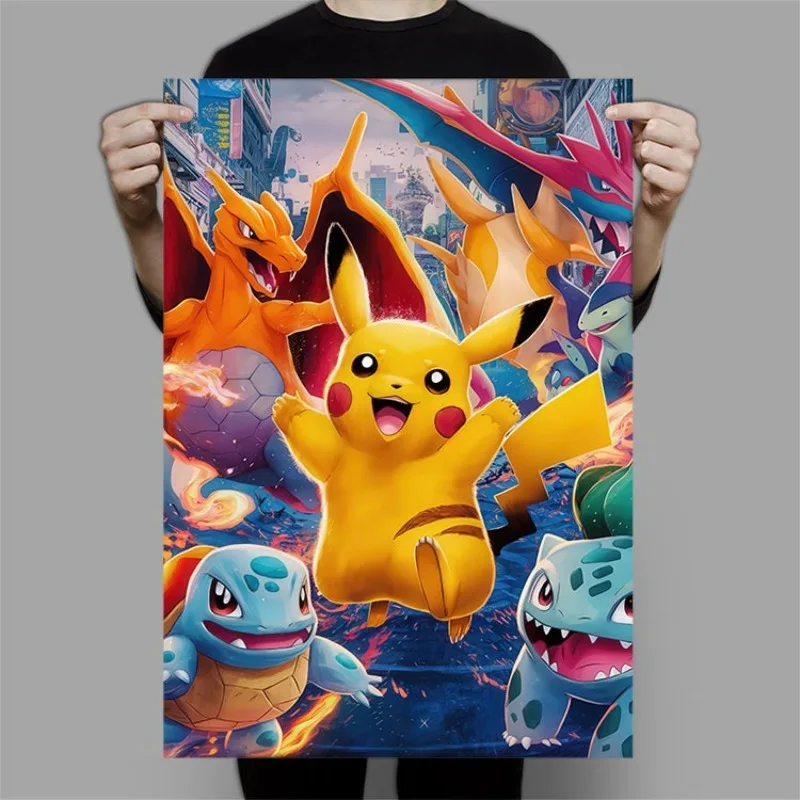 Anime Pokemon Woondecoratie Canvas Schilderij HD Poster Cartoon Figuur Squirtle Gengar Pikachu Charmander Wall Art Foto Geschenken