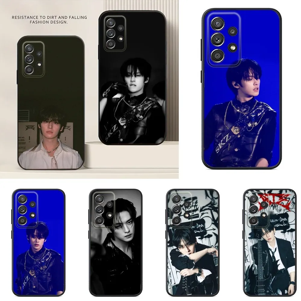 Singer L-Lee Know Phone Case For Samsung S24,S23,S22,S21,S20,S10,S10E,S9 Plus FE Note 20 Ultra 10,9 Plus Black Case