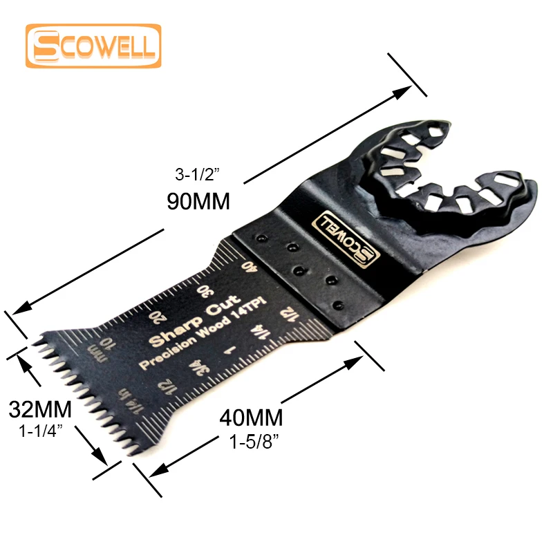 Lama per sega multiutensile oscillante per taglio del legno di precisione con denti giapponesi, non per macchine per la ristrutturazione di utensili elettrici Starlock