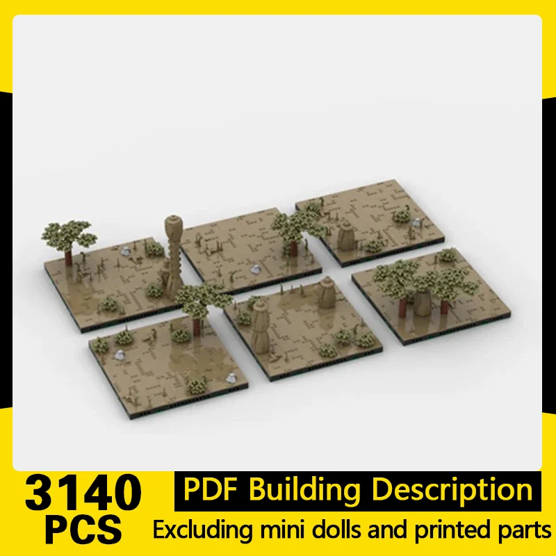 Star Movies Model MOC Building Bricks Desert Shrub Terrain Modular Technology Gifts Holiday Assemble Children Toys Suit