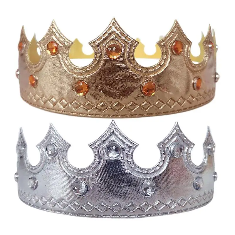 Royal King Crown Birthday Party Kids Prince Crown for Photography Prop for Cosplay Role Play Stage Performance Themed Party