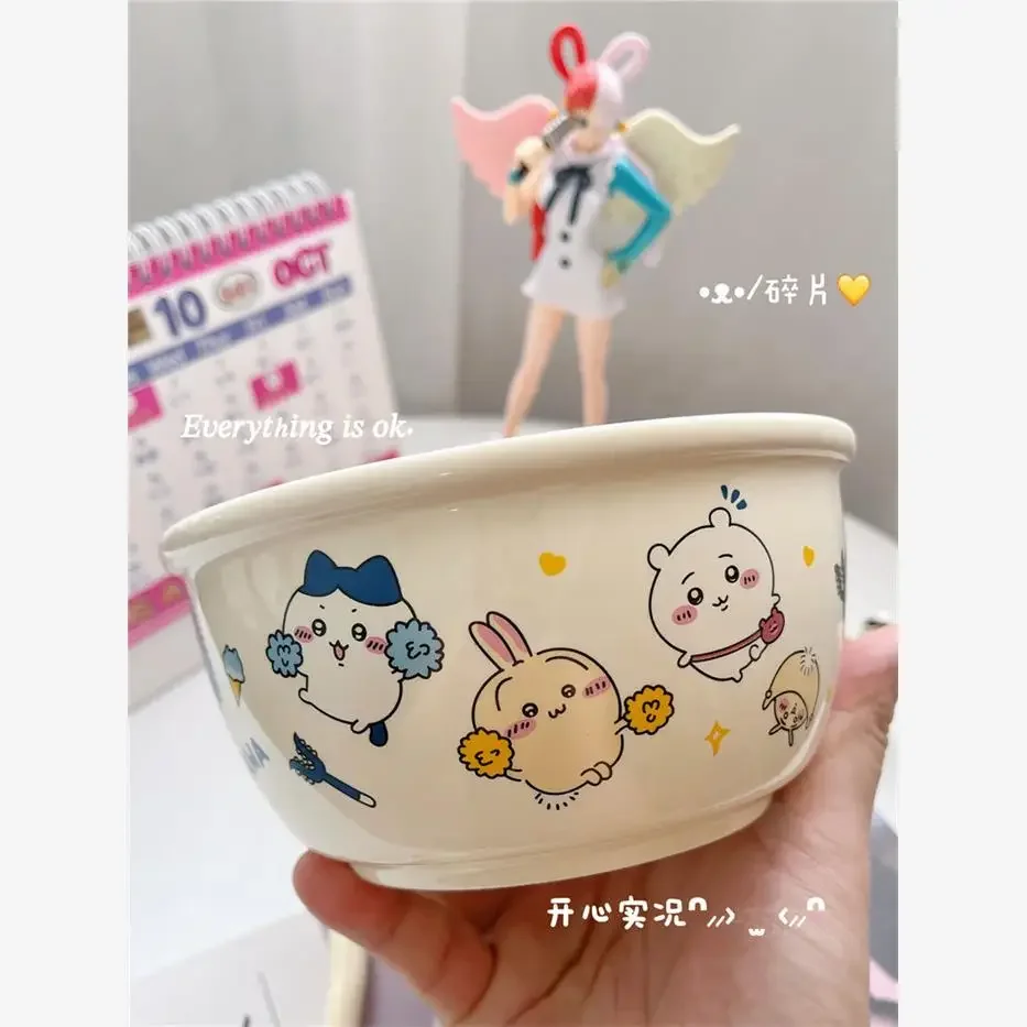 Chiikawa Cute Cartoon Ceramic Instant Noodles Bowl Set - Home Dinnerware Collection Internet Celebrity USAQI Gift Idea view 5