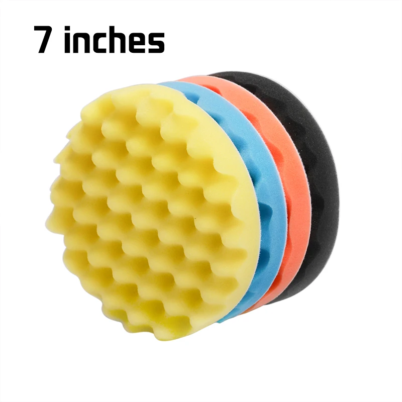 4 Pcs 3/4/5/6/7 Inch Buffing Buffer Sponge Polishing Pad Wax Polishing Kits for Polishing Watch Car Glass Polisher