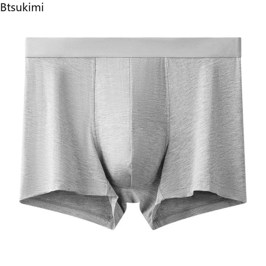 New 2025 Men's Sexy Underwear Modal Cuecas Mid Waist Mesh U Convex Pouch Boxers Shorts for Men Anti Slip Flat Corner Pants Male