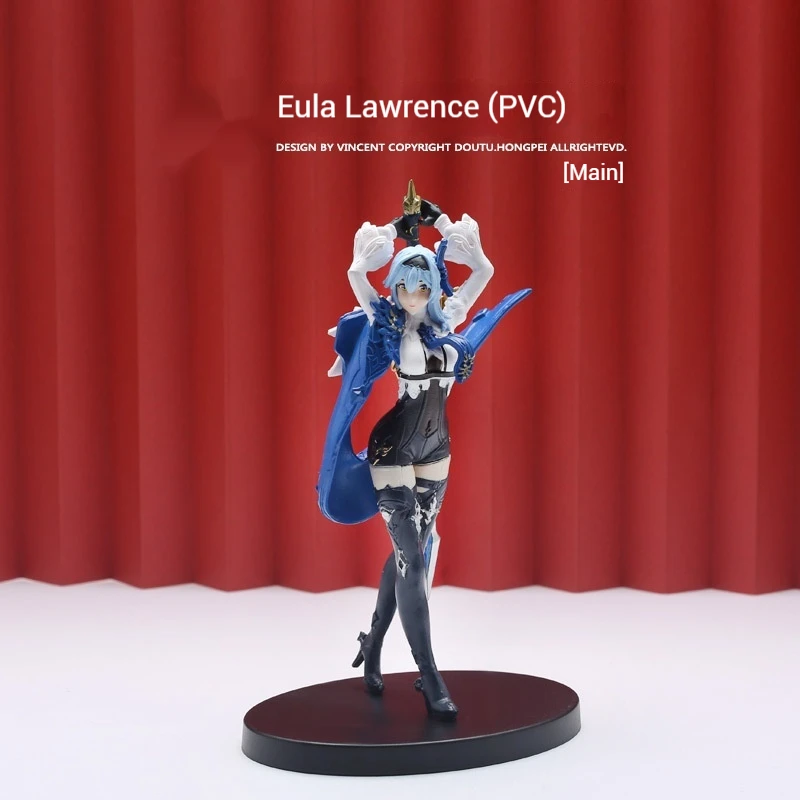 

Genshin Impact Eula Lawrence Figurine Anime And Secondary - Dimension Game Model For Car Desktop And Display Window Decoratio