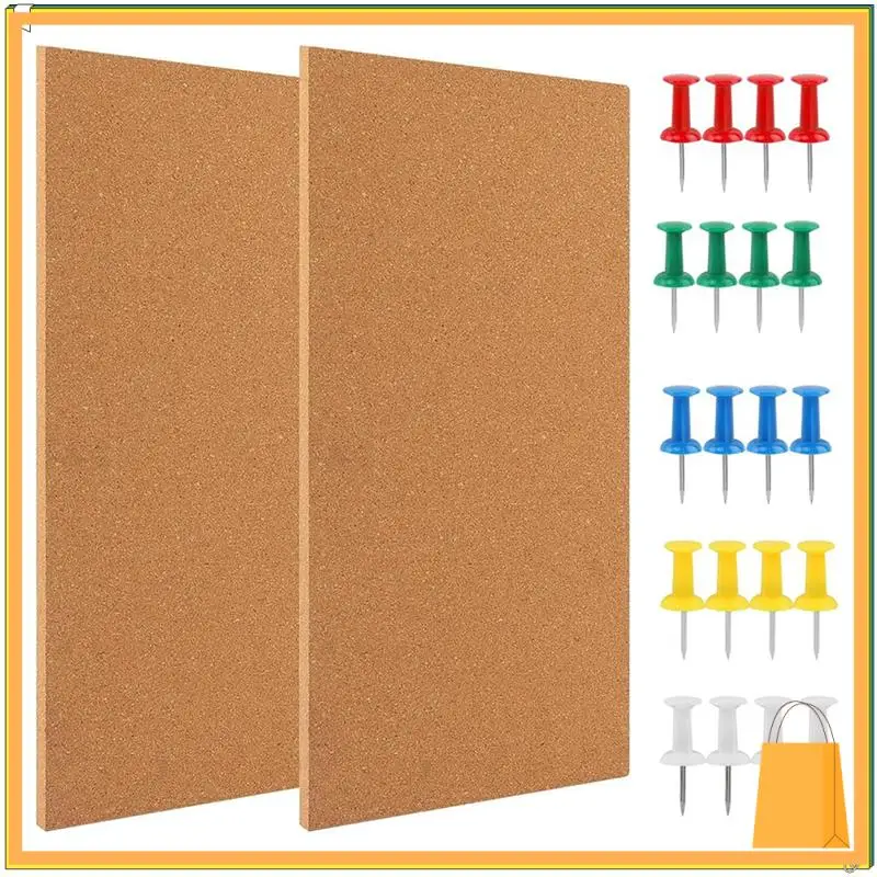 L53A-لوحة إعلانات لوحة الفلين، لوحة دبوس مستطيلة صغيرة للجدار، لوحة الفلين ذاتية اللصق للمكتب والمدرسة والمنزل