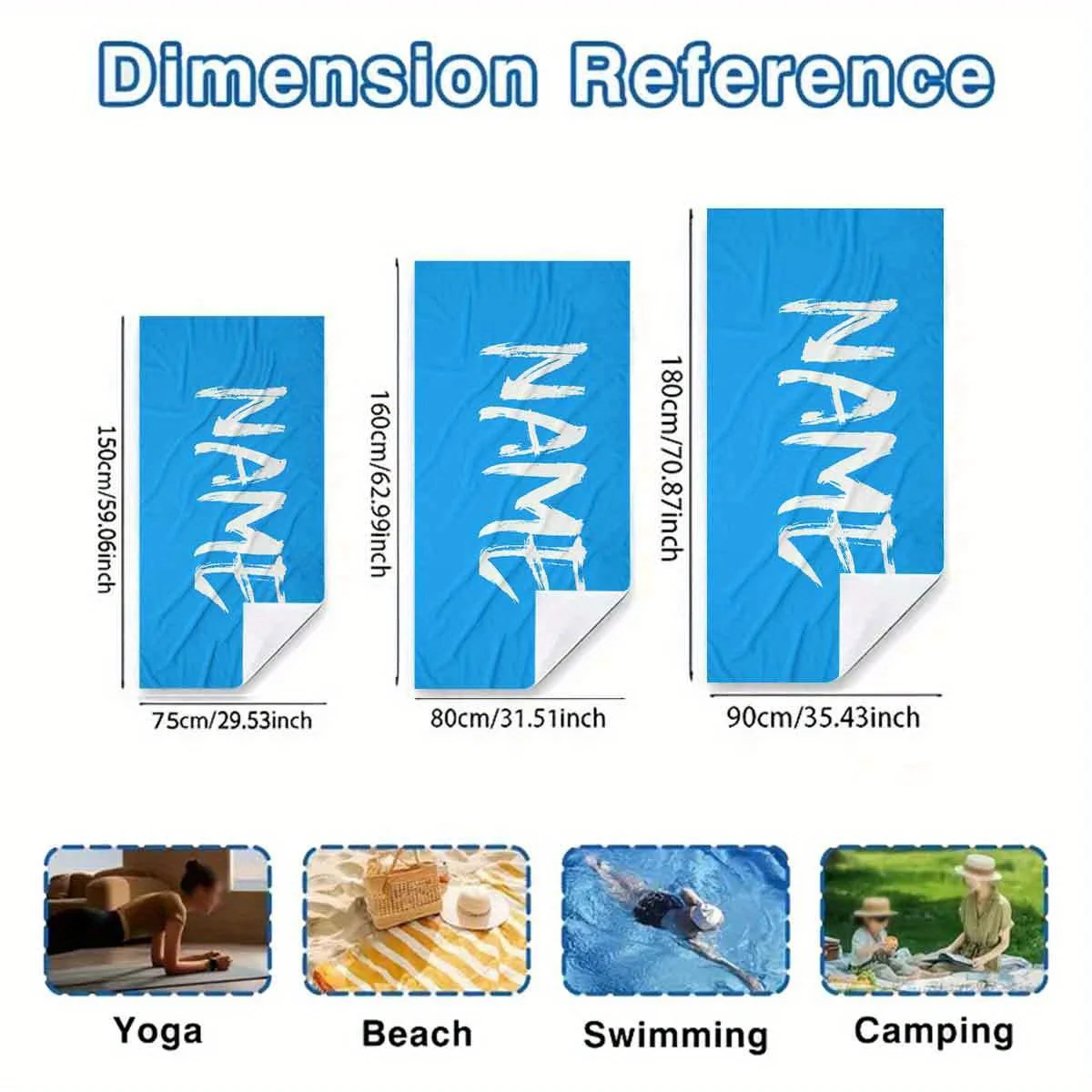 A Customized Name Beach Towel, Personalized Name Towel Customization, Essential Pool Party Supplies, Personalized Youth Beach