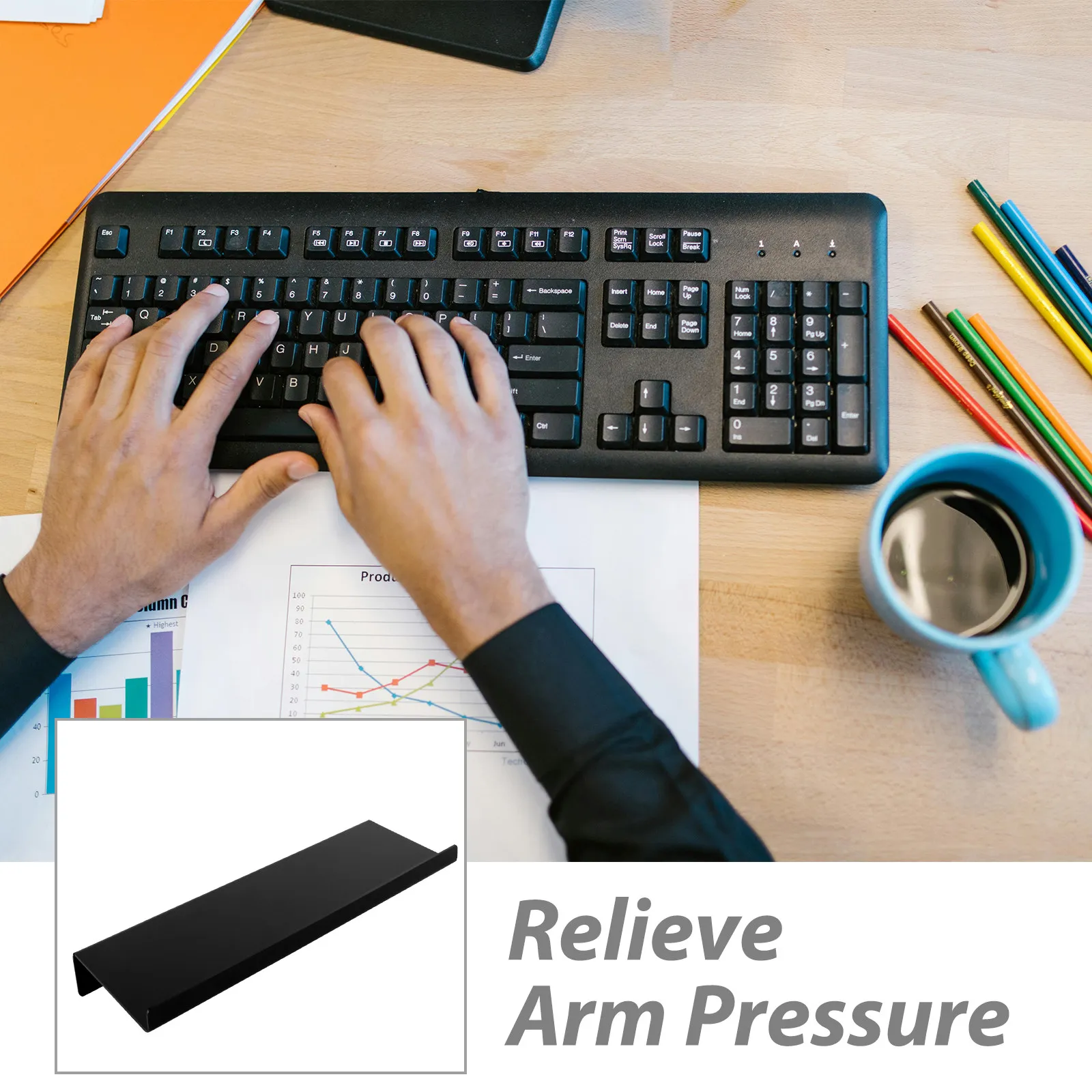 Acrylic Tilted Keyboard Stand Riser for Desktop Ergonomic Design Wrist Support Home Office School Accessories Keyboard Stand